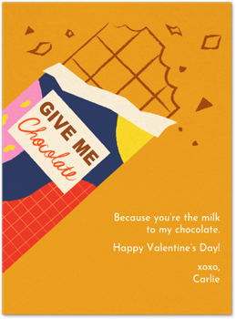 Give Me Chocolate Card