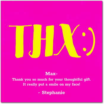 Smiley Thx Card