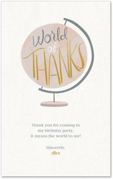 World of Thanks Globe Card