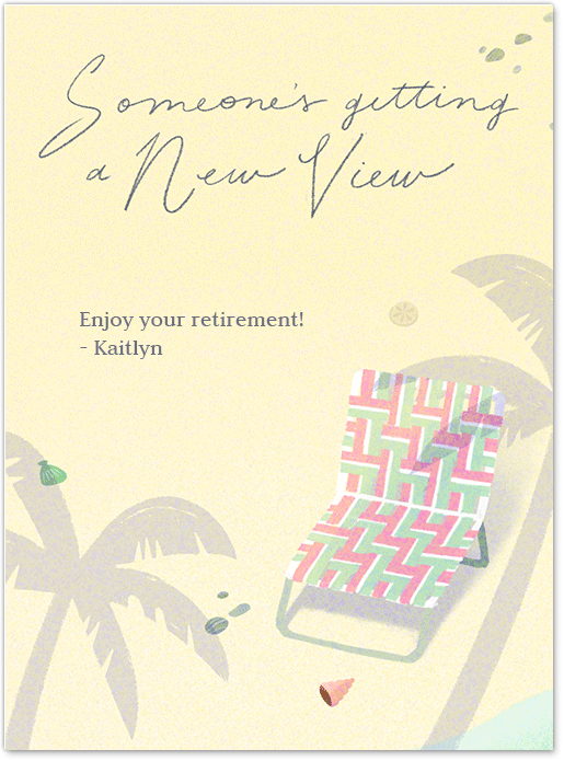 Chairs On Your Retirement Card