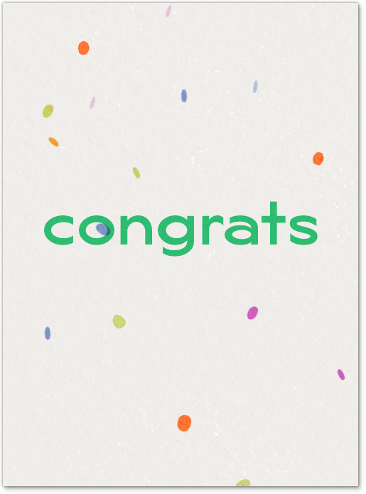 Tiny Confetti Congrats Card