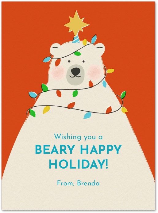 Beary Happy Holiday Card