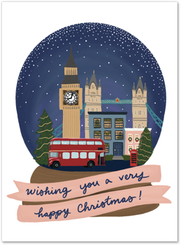 London Snow Globe Card by Slightly Stationery Card