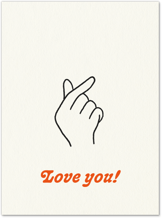 Finger Heart Card