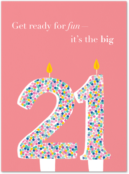 21st Birthday Cake Candle Card