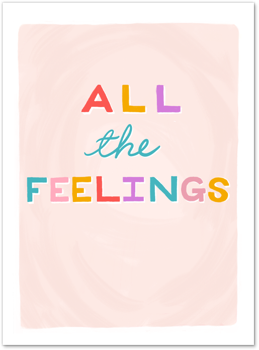 All the Feelings Card by Slightly Stationery Card