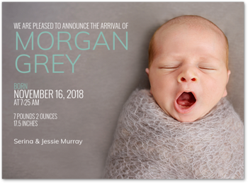 Baby Name Left Card