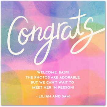 Abstract Rainbow Congrats Card