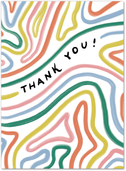 Bendy Lines Card by Slightly Stationery Card