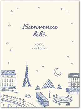 Bonjour Bébé Baby Shower Card