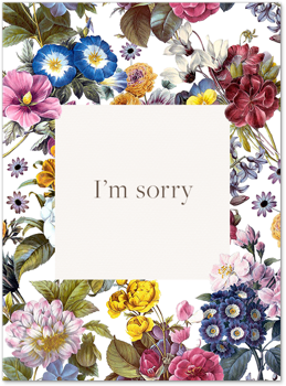 Calico Floral Sorry by Burcu Korkmazyurek Card