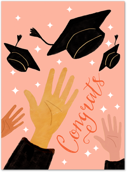 Cap Toss Graduation Card