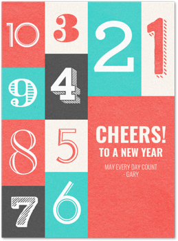 Colorful Countdown Card