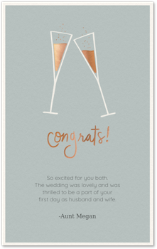 Congrats Champagne Card