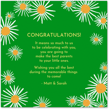 Daisy Shower Congrats Card