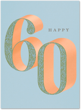 Decorative Birthday Milestone - 60 Card
