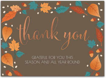Fall Flora Copper Card
