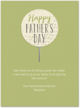Father's Day Golf Card