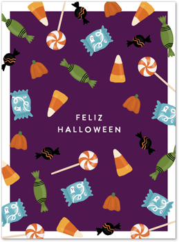 Feliz Halloween Candy Card by Slightly Stationery Card