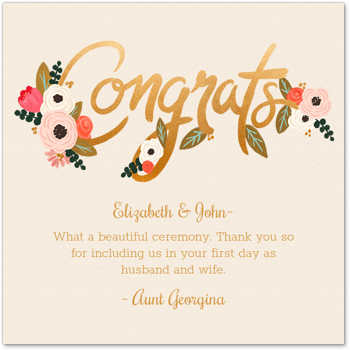 Floral Congrats Card