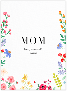 Flowers For Mom Card