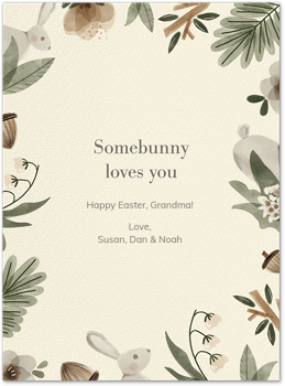 Garden Bunny Easter Card