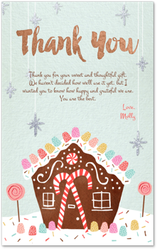 Gingerbread Party Thank you Card