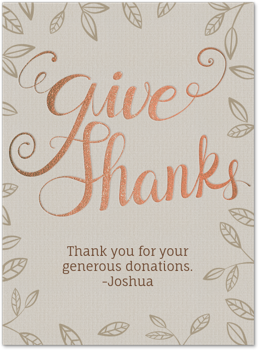 Give Thanks Foliage Card