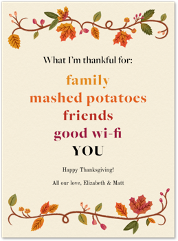 We're Thankful Card