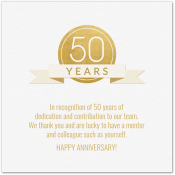 Gold Anniversary Card