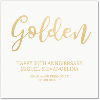 Gold Lettering Card