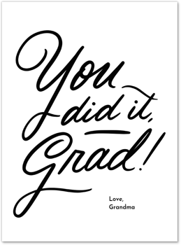 Graduate Script Card