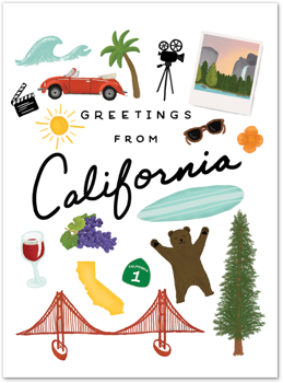Greetings from California Card by Slightly Stationery Card