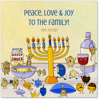 Happy Hanukkah Latkes Card