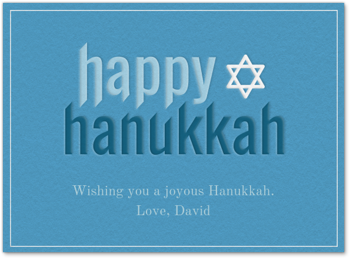 Happy Hanukkah Star Card