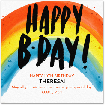 Happy Rainbow Card