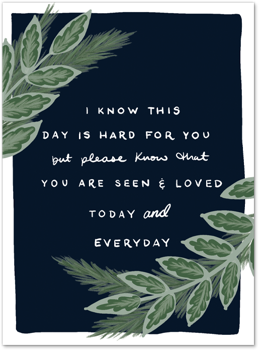 Hard Day Leaves Card by Slightly Stationery Card