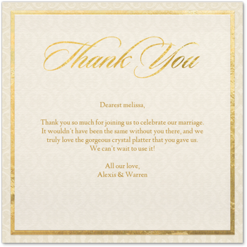 Heart of Gold Thank You Card