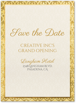 Heart of Gold Save the Date Card