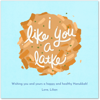 I Like You a Latke Card