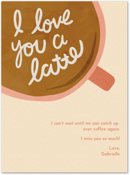 Love You Latte Card