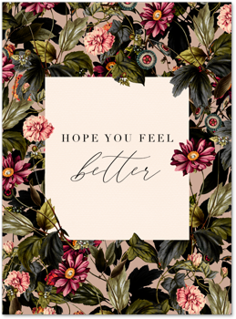 Lush Floral Get Well by Burcu Korkmazyurek Card
