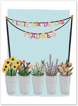 Madres Flower Banner Card by Slightly Stationery Card