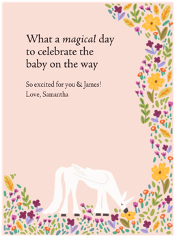 Magical Unicorn Baby Shower Card