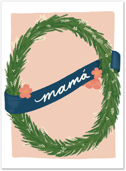 Mamá Wreath Card by Slightly Stationery Card