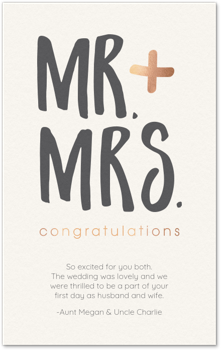 Mr. & Mrs. Congrats Card
