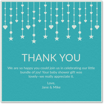 Baby Mobile Thanks Card