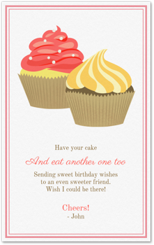 Bday Cupcakes Card
