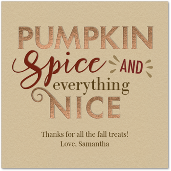 Nice Pumpkin Spice Card