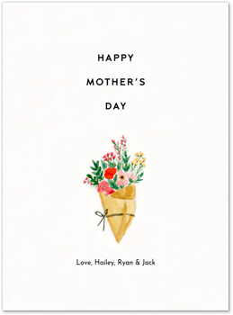 Paper-Wrapped Bouquet Mother’s Day Card